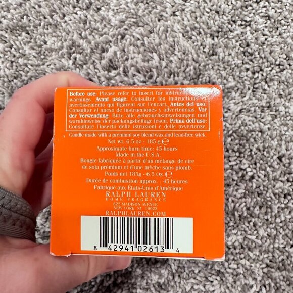 Ralph Ralph Lauren Home Fragrance Tropical Spash Scented Candle 6.5 Ounce NWT - Picture 2 of 7